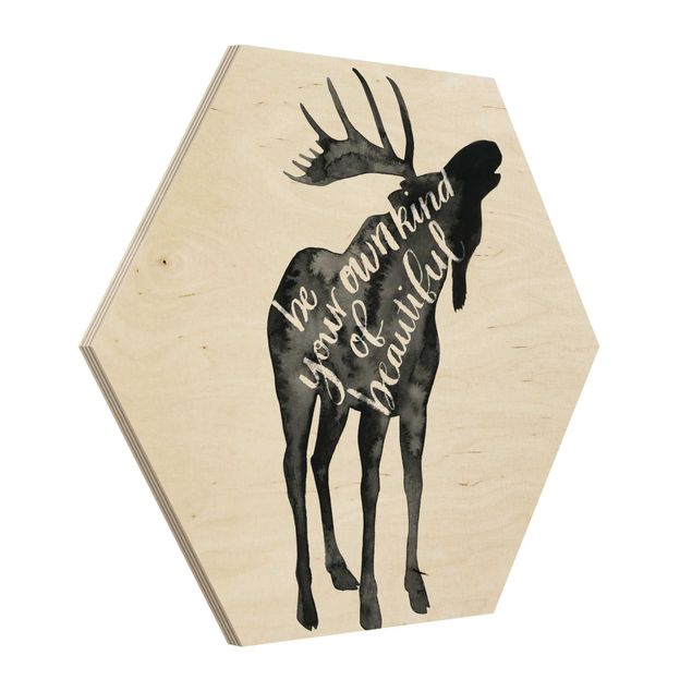 cuadros hexagonales Animals With Wisdom - Elk