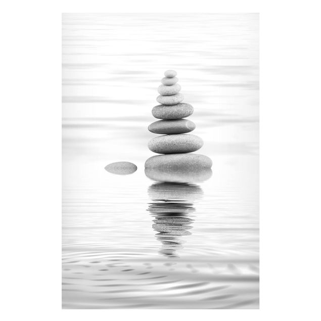 Tableros magnéticos efecto piedra Stone Tower In Water Black And White