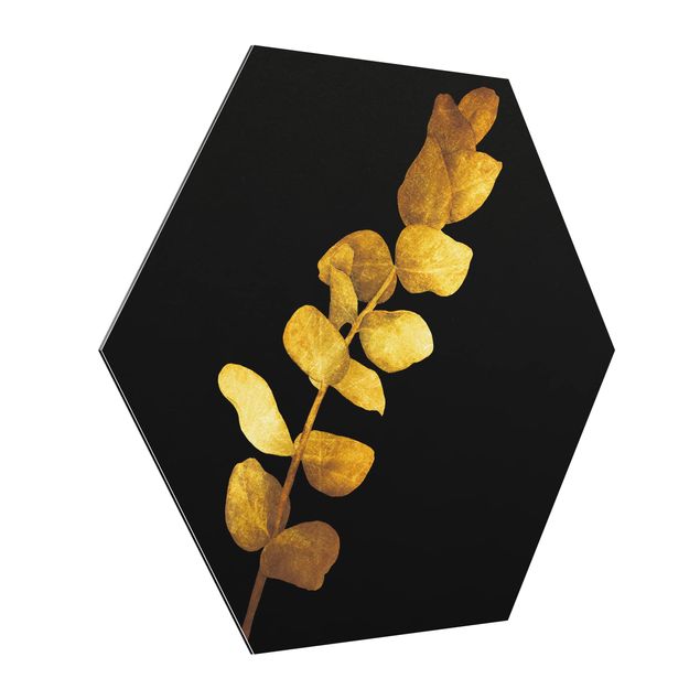 Cuadros decorativos modernos Gold - Eucalyptus On Black