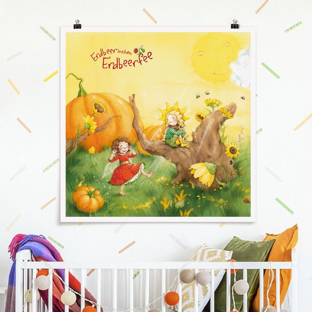 Póster animales Little Strawberry Strawberry Fairy - A Sunny Day