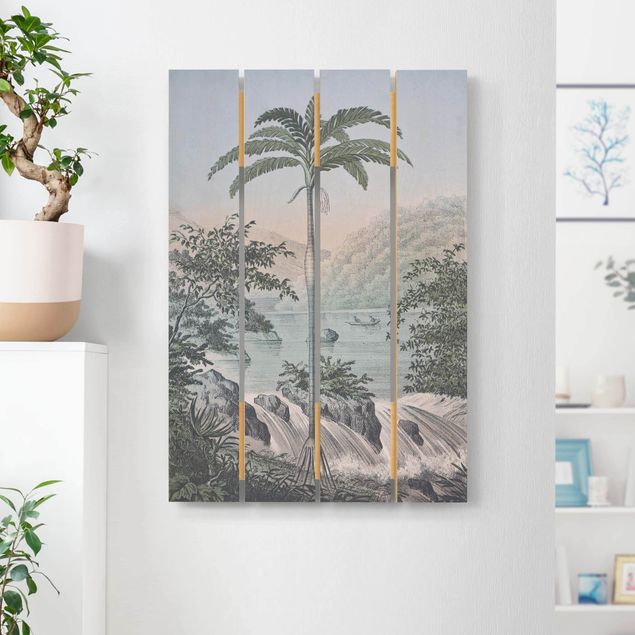 Decoración en la cocina Vintage Illustration - Landscape With Palm Tree