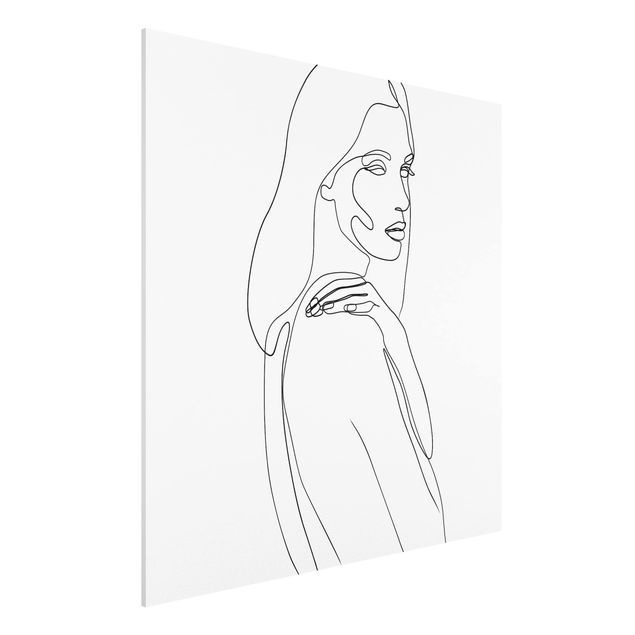 Estilos artísticos Line Art Woman's Shoulder Black And White