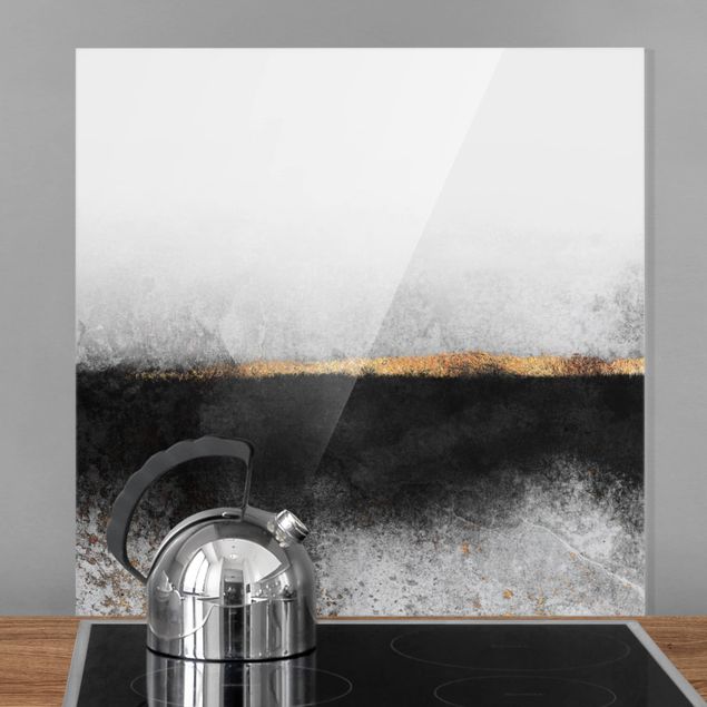 Decoración en la cocina Abstract Golden Horizon Black And White