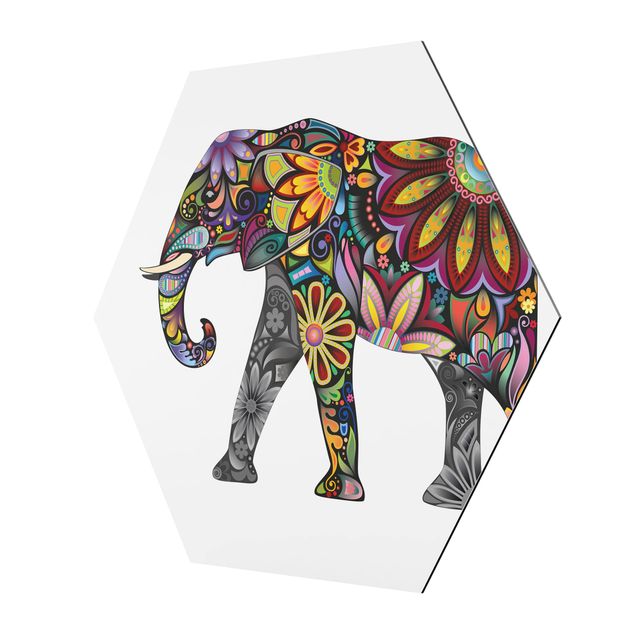 Cuadro multicolor No.651 Elephant Pattern