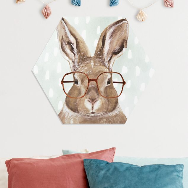 Cuadros decorativos modernos Animals With Glasses - Rabbit