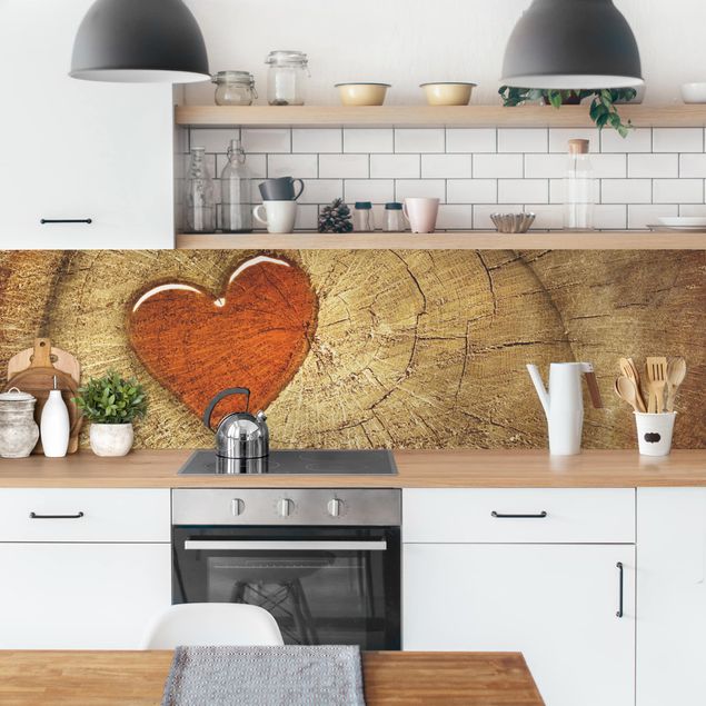 Salpicadero cocina adhesivo efecto madera Natural Love
