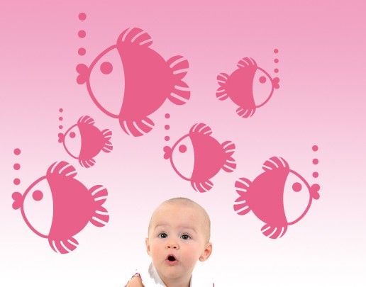 Decoración habitacion bebé No.UL433 baby fish Set
