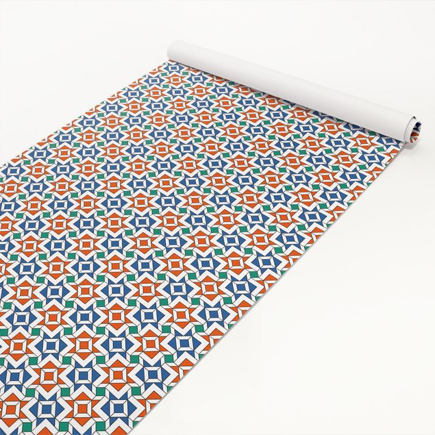 Láminas adhesivas mate Arabic Tile Pattern With Very Beautiful Colour Scheme