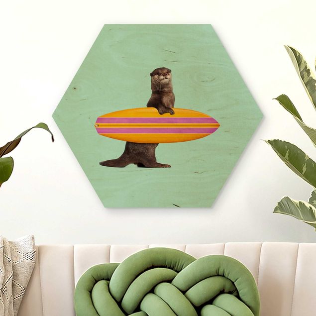 Decoración cocina Otter With Surfboard