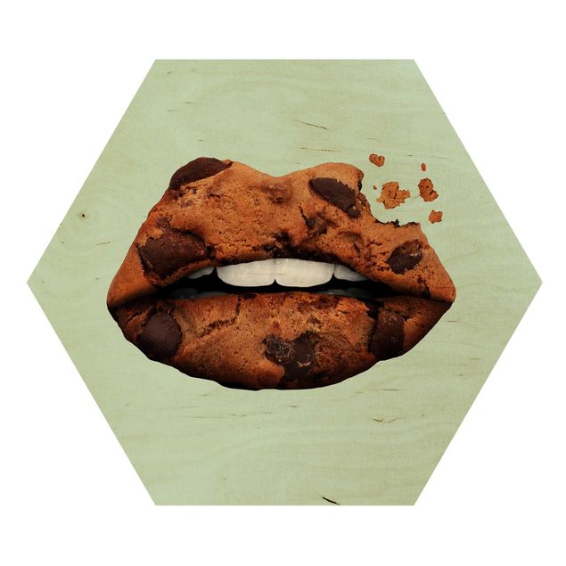 cuadros hexagonales Lips With Biscuit