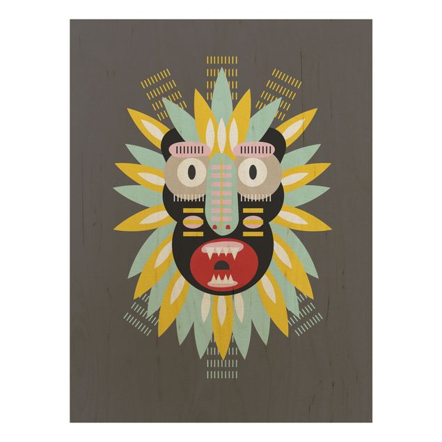 Cuadros Muah Collage Ethnic Mask - King Kong