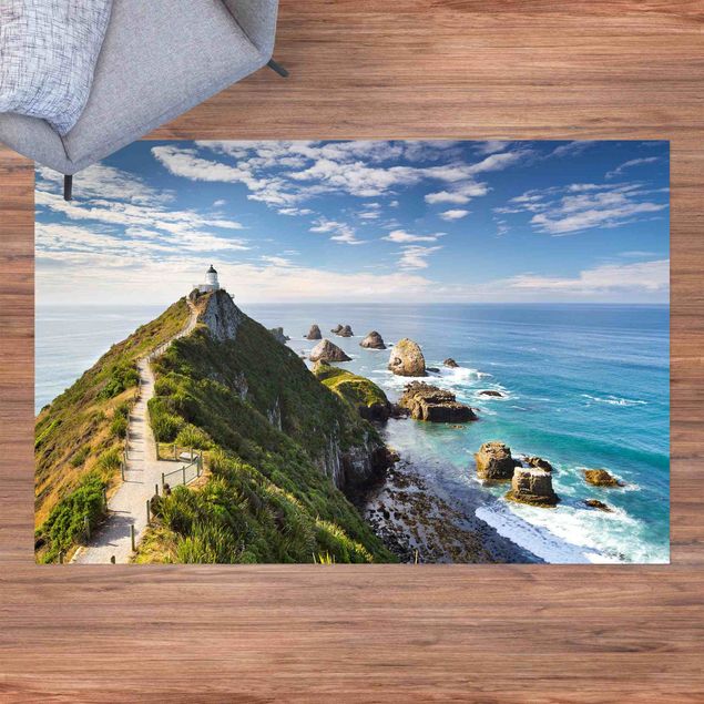 alfombra de terraza Nugget Point Lighthouse And Sea New Zealand