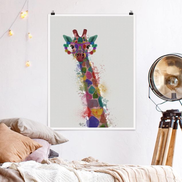 Decoración habitacion bebé Rainbow Splash Giraffe