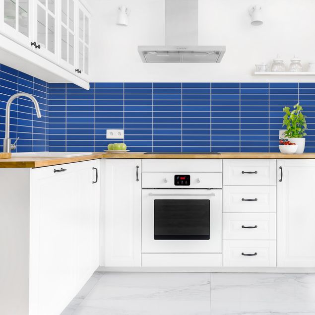 Salpicaderos de cocina efecto teja Metro Tiles - Blue