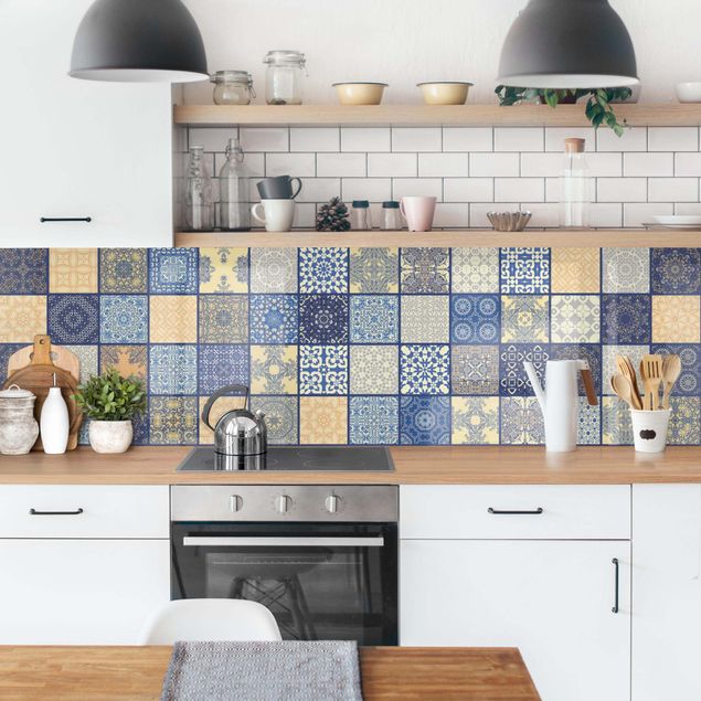 Cuadros Haase Sunny Mediterranian Tiles With Blue Joints