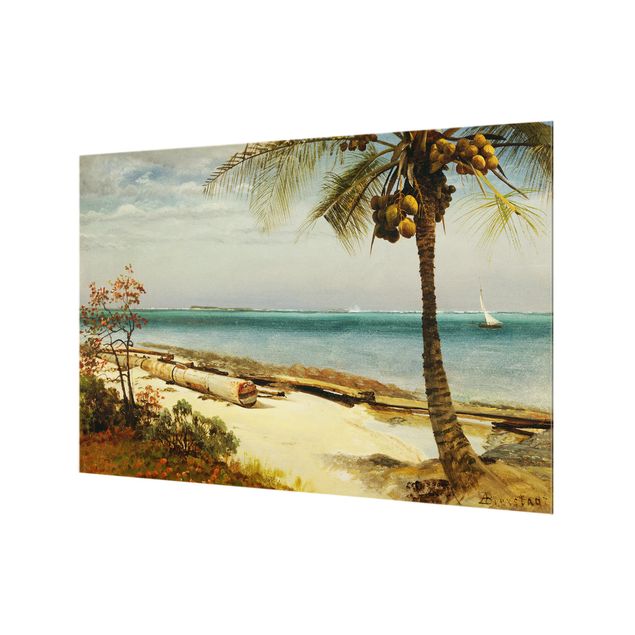 panel-antisalpicaduras-cocina Albert Bierstadt - Coast In The Tropics