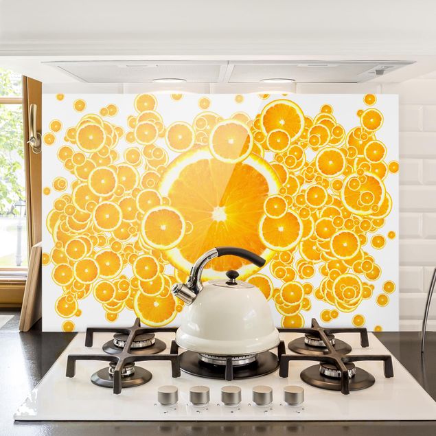 Decoración cocina Retro Orange Pattern
