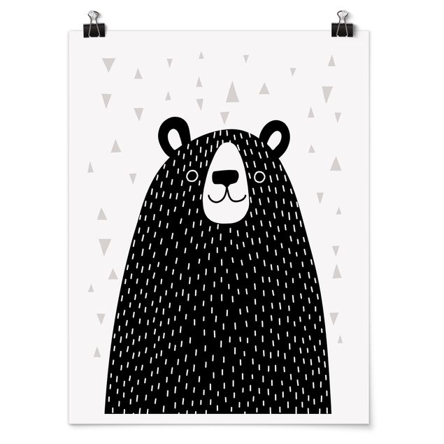 Póster animales Zoo With Patterns - Bear