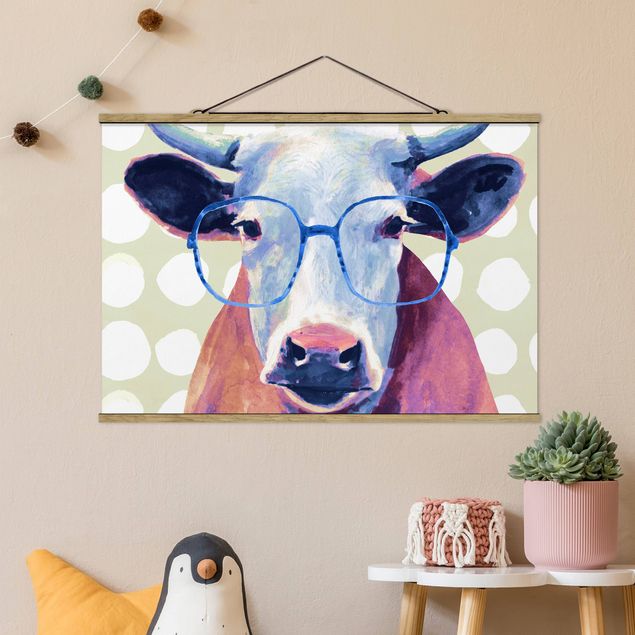 Decoración habitación infantil Animals With Glasses - Cow