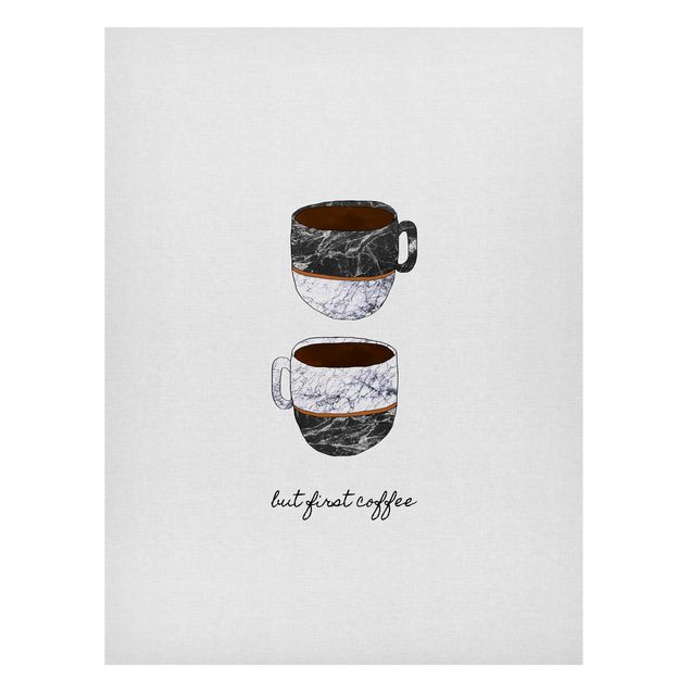 Cuadro cafeteria Coffee Mugs Quote But first Coffee