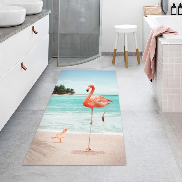 Decoración de cocinas Beach With Flamingo