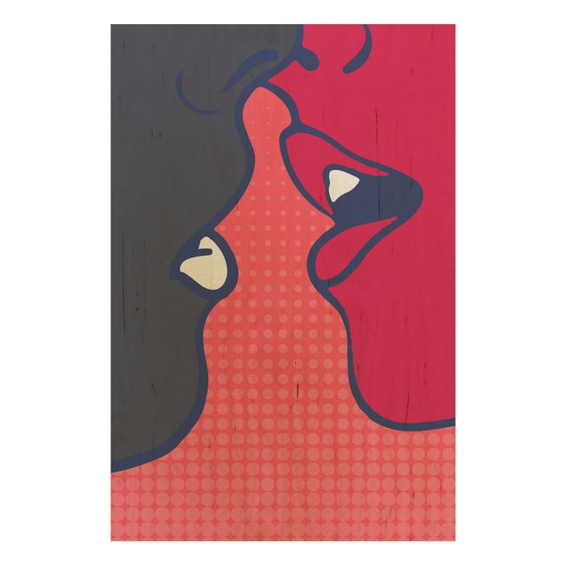 Cuadros de Kubistika Pop Art Kiss