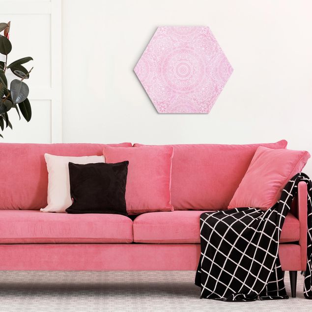 Reproducciónes de cuadros Pattern Mandala Light Pink