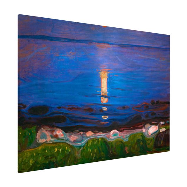 Cuadros de Expresionismo Edvard Munch - Summer Night By The Beach