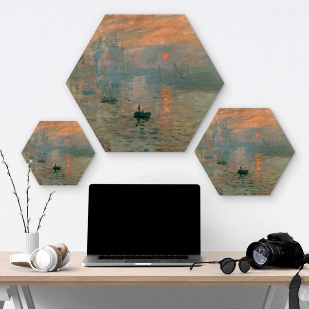 Cuadros hexagonales Claude Monet - Impression (Sunrise)
