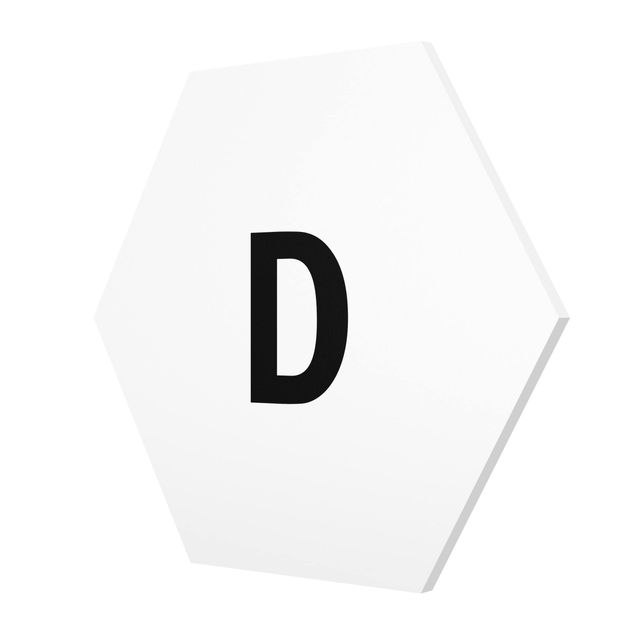 Cuadros hexagonales Letter White D