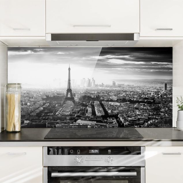 Decoración de cocinas The Eiffel Tower From Above In Black And White