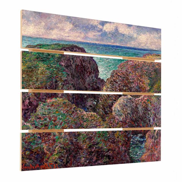 Cuadros de madera paisajes Claude Monet - Group of Rocks at Port-Goulphar