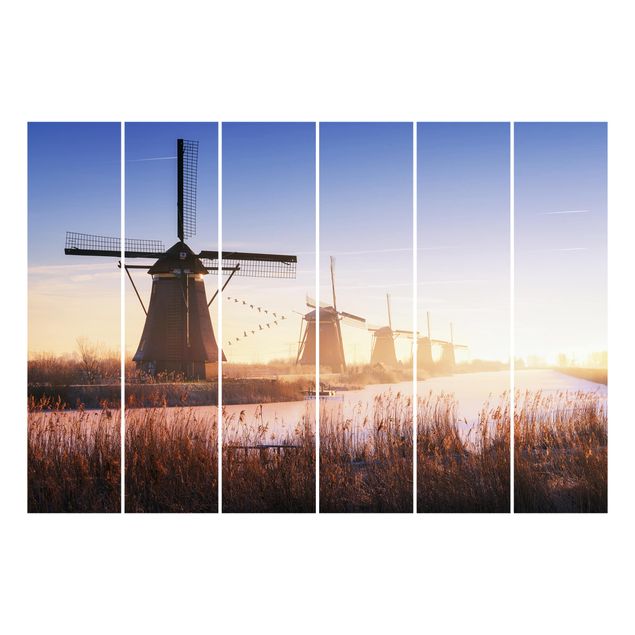 Cortinas panel japones Windmills Of Kinderdijk