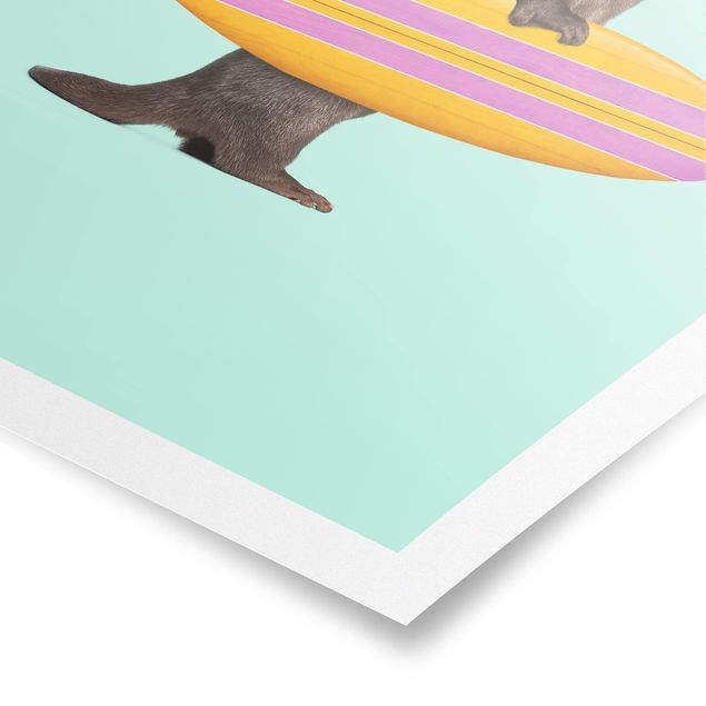 Reproducciónes de cuadros Otter With Surfboard
