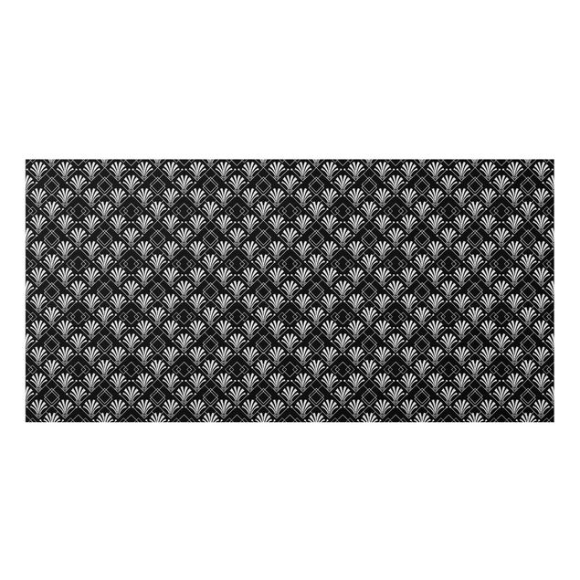 panel-antisalpicaduras-cocina Glitter Look With Art Deko Pattern On Black