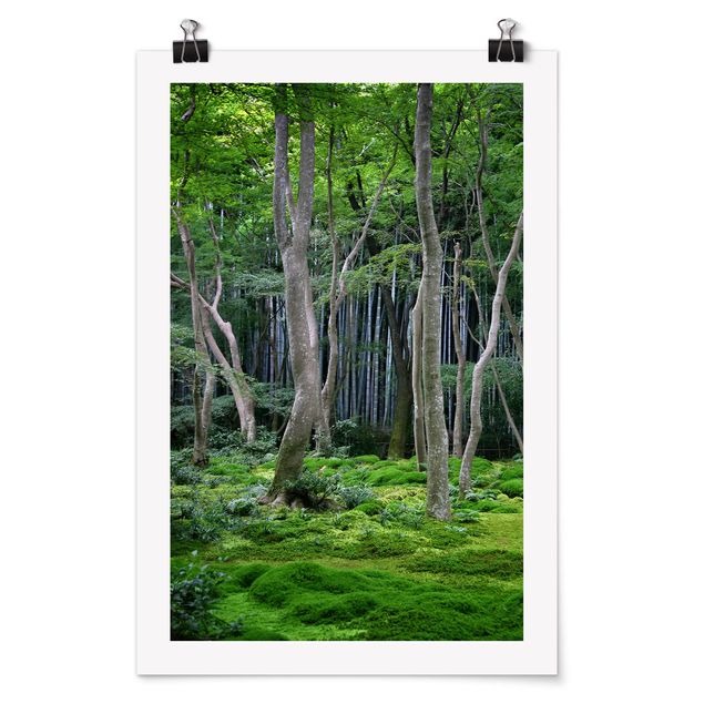 Póster paisajes para pared Japanese Forest