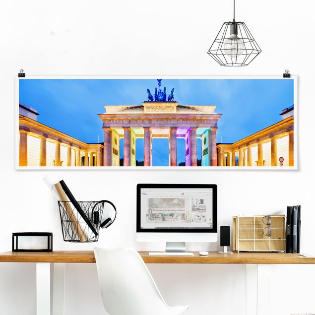 Cuadros de Berlín Illuminated Brandenburg Gate