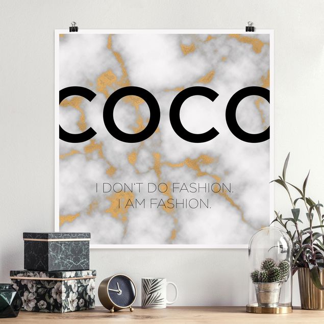 Póster frases Coco - I Dont Do Fashion