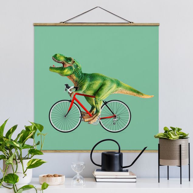 Decoración cocina Dinosaur With Bicycle