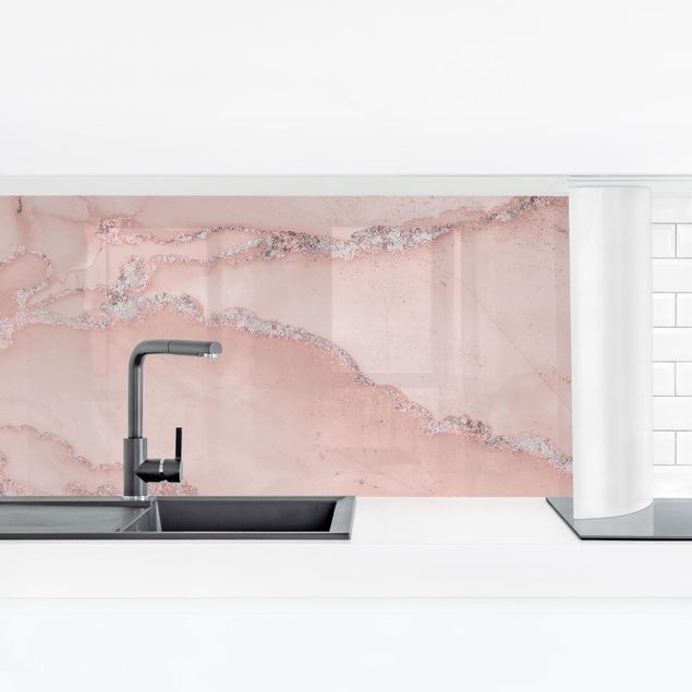 Salpicadero cocina Colour Experiments Marble Light Pink And Glitter