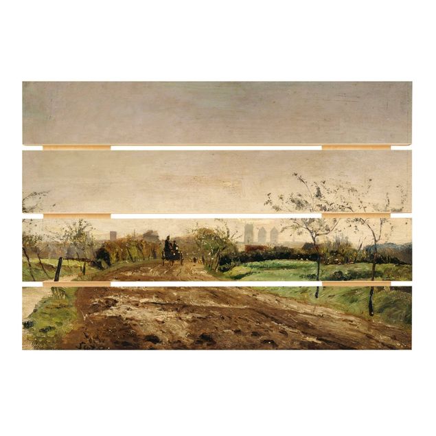 Estilos artísticos Otto Modersohn - Morning Landscape with Carriage near Münster