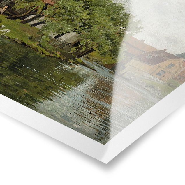 Cuadros de paisajes naturales  Edvard Munch - Scene On River Akerselven