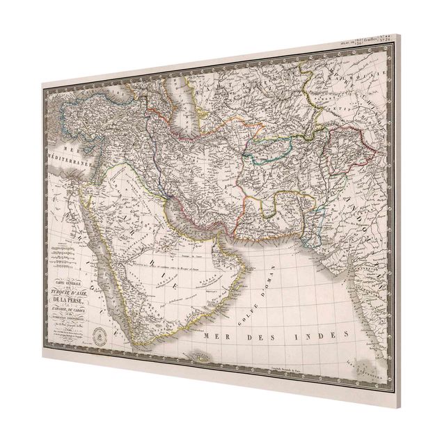 Tableros magnéticos frases Vintage Map In The Middle East