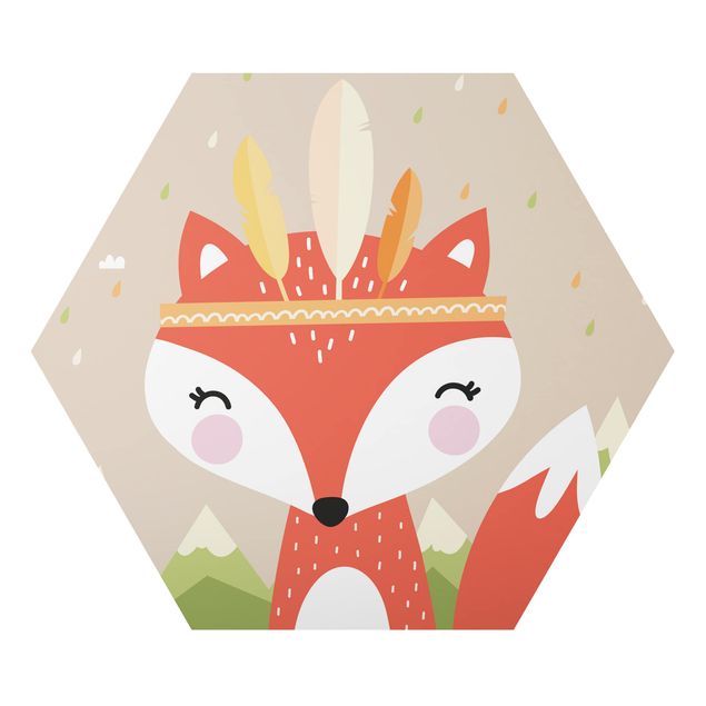 Cuadros rojos Indian Fox