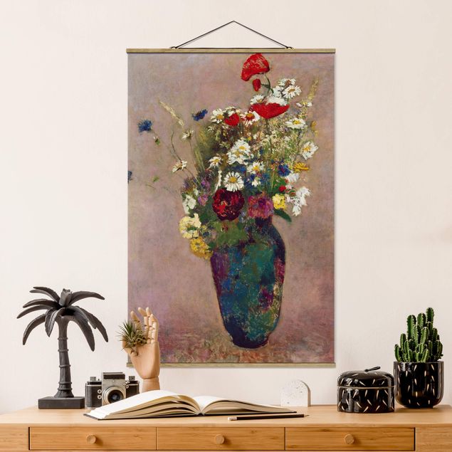 Cuadros de amapolas Odilon Redon - Flower Vase with Poppies