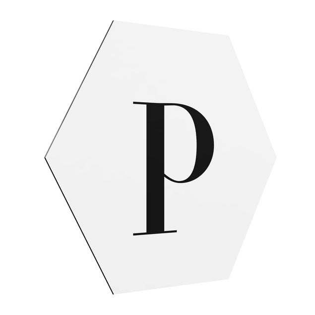 Cuadros modernos y elegantes Letter Serif White P