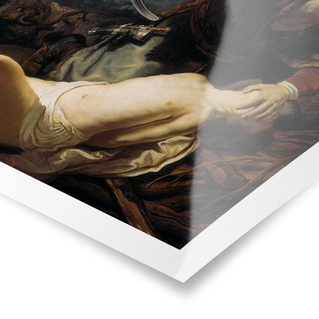 Póster cuadros famosos Rembrandt van Rijn - The Angel prevents the Sacrifice of Isaac
