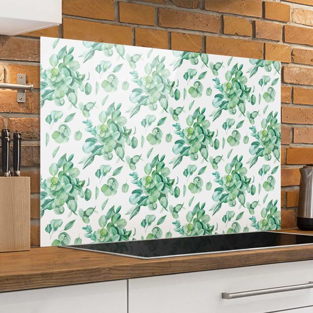 Decoración en la cocina Watercolour Eucalyptus Bouquet Pattern