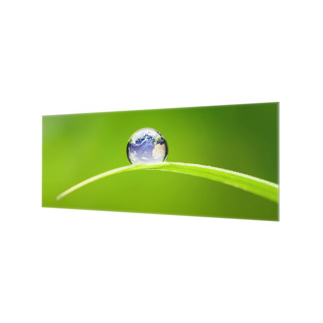 Spritzschutz Glas - Grüne Hoffnung - Panorama - 5:2