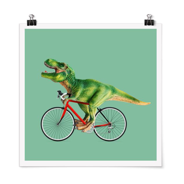 Póster cuadros famosos Dinosaur With Bicycle